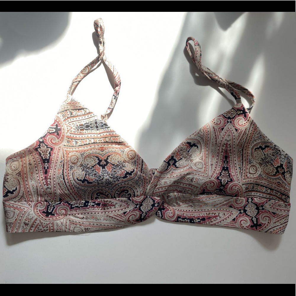 ACOA paisley bralette pink